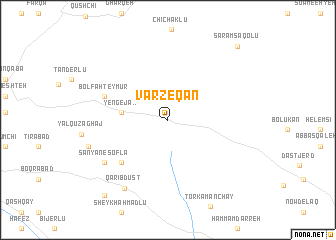 map of Varzeqān