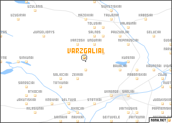 map of Varžgaliai