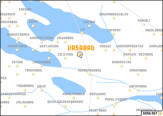 map of Vasābād