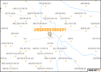 map of Vásárosnamény