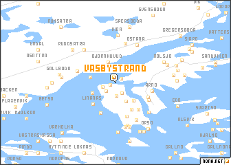 map of Väsbystrand