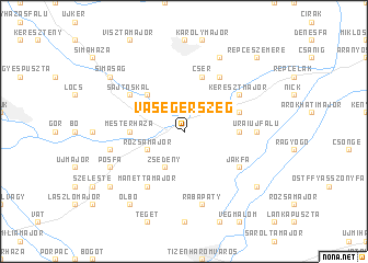 map of Vasegerszeg