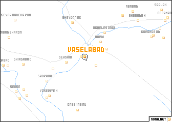 map of Vāşelābād