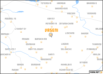 map of Vaseni