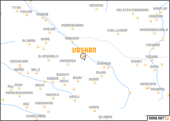 map of Vāshān