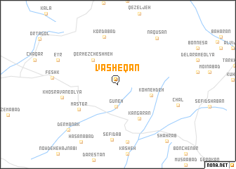 map of Vāsheqān