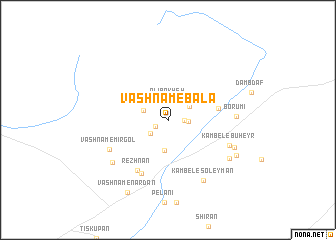 map of Vashnām-e Bālā