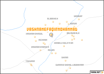 map of Vashnām-e Faqīr Moḩammad
