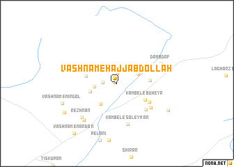 map of Vashnām-e Ḩājj ‘Abdollāh