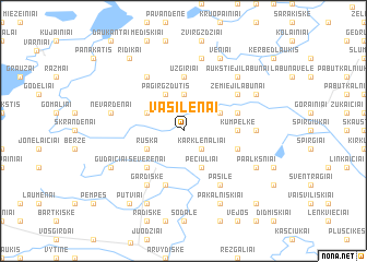 map of Vašįlėnai