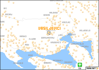 map of Vasiljevići