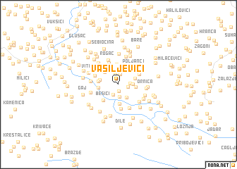 map of Vasiljevići