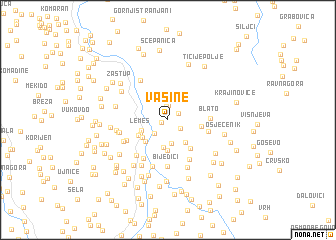 map of Vašine