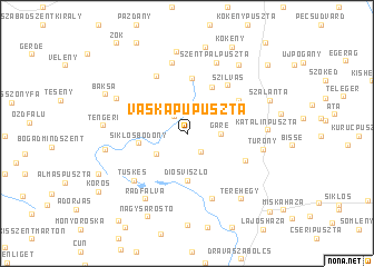 map of Vaskapupuszta