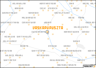 map of Vaskapu Puszta