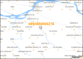 map of Vaskapupuszta