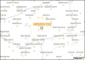 map of Vasmegyer