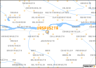 map of Vaspuszta