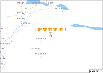 map of Vassbotnfjell