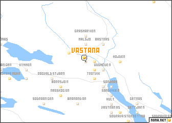 map of Västanå
