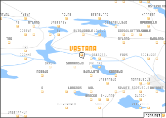 map of Västanå