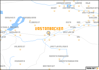 map of Västanbäcken