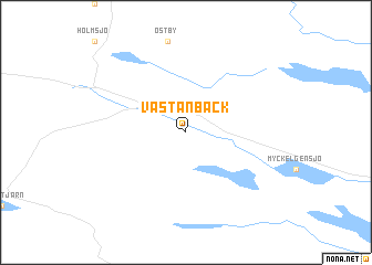 map of Västanbäck