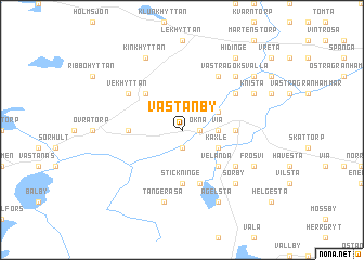 map of Västanby