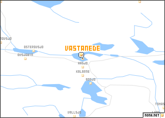 map of Västanede