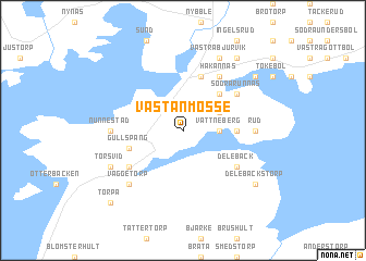 map of Västanmosse