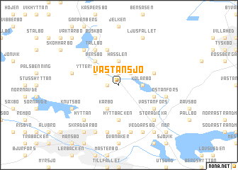 map of Västansjö