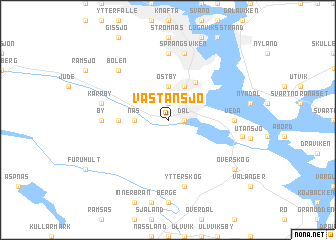 map of Västansjö