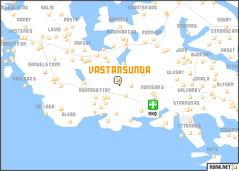 map of Västansunda