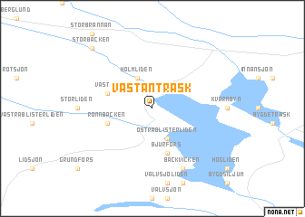 map of Västanträsk