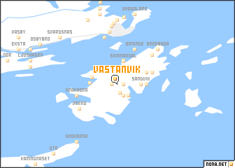 map of Västanvik