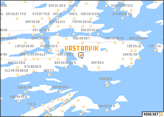 map of Västanvik