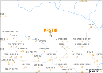 map of Vastān