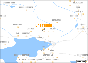 map of Västberg