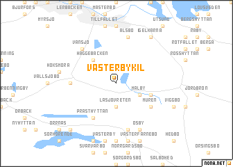 map of Västerbykil