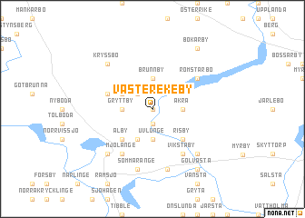 map of Västerekeby