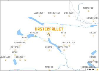 map of Västerfallet