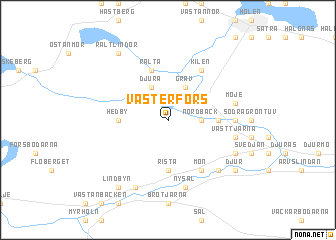 map of Västerfors