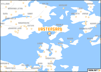 map of Västergård