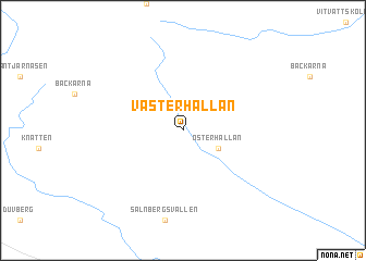 map of Västerhållan