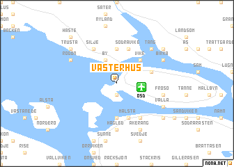 map of Västerhus