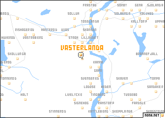 map of Västerlanda