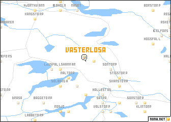 map of Västerlösa