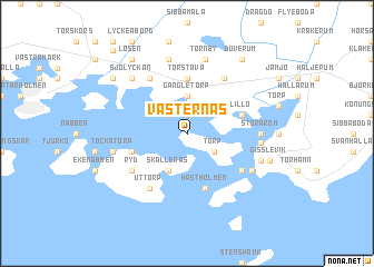 map of Västernäs