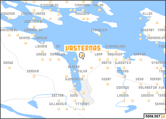 map of Västernäs