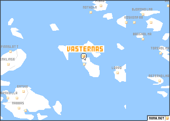 map of Västernäs